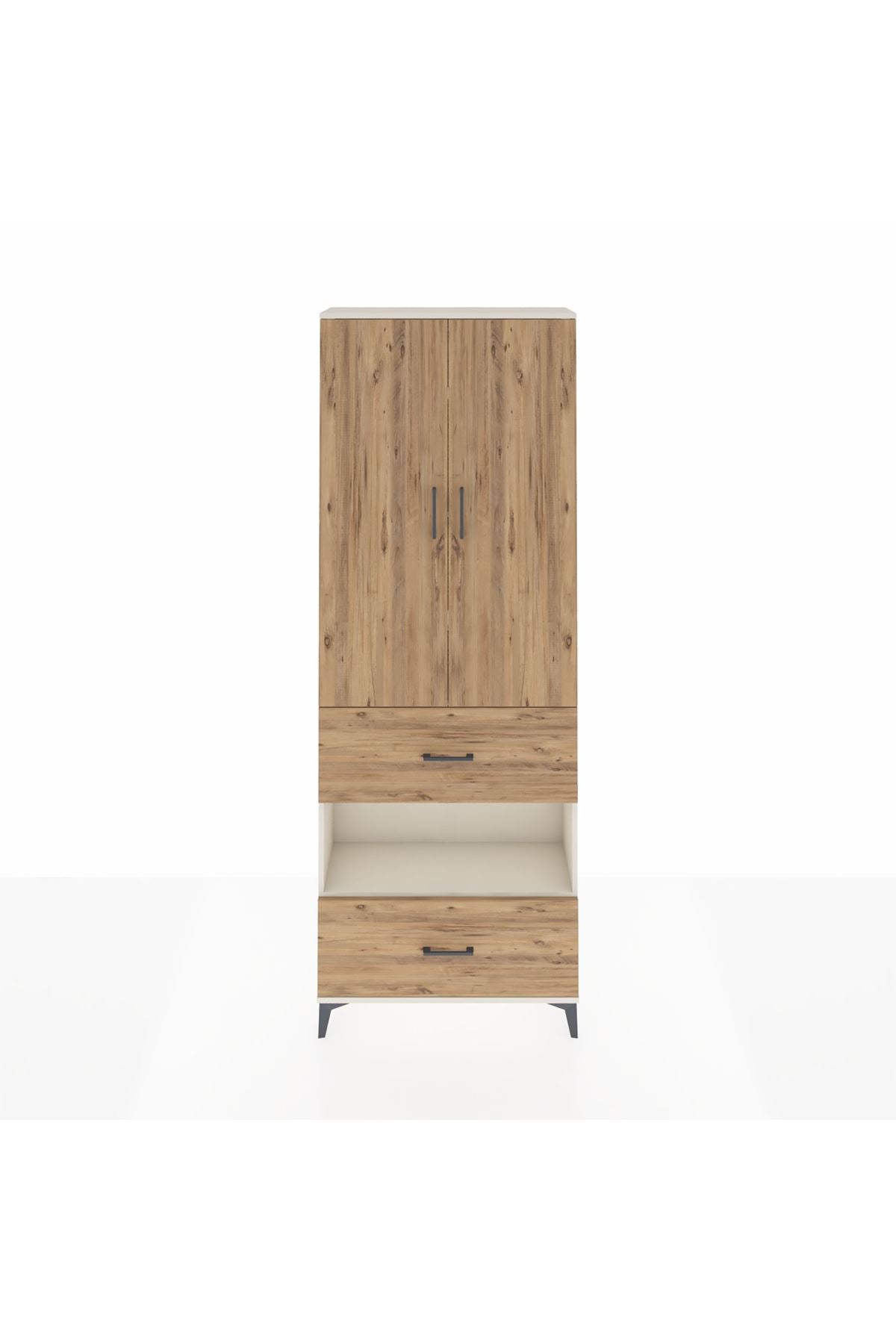Arges Dolap 5 Raflı 2 Çekmeceli 2 Kapaklı 88x30x243 - S33M147V3A