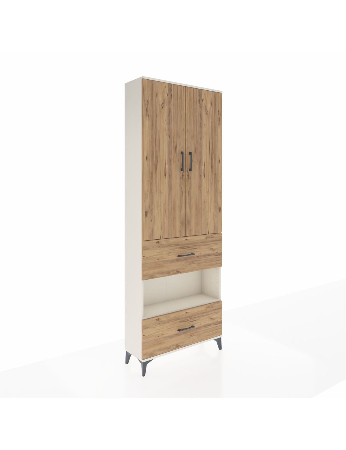 Arges Dolap 5 Raflı 2 Çekmeceli 2 Kapaklı 88x30x243 - S33M147V3A