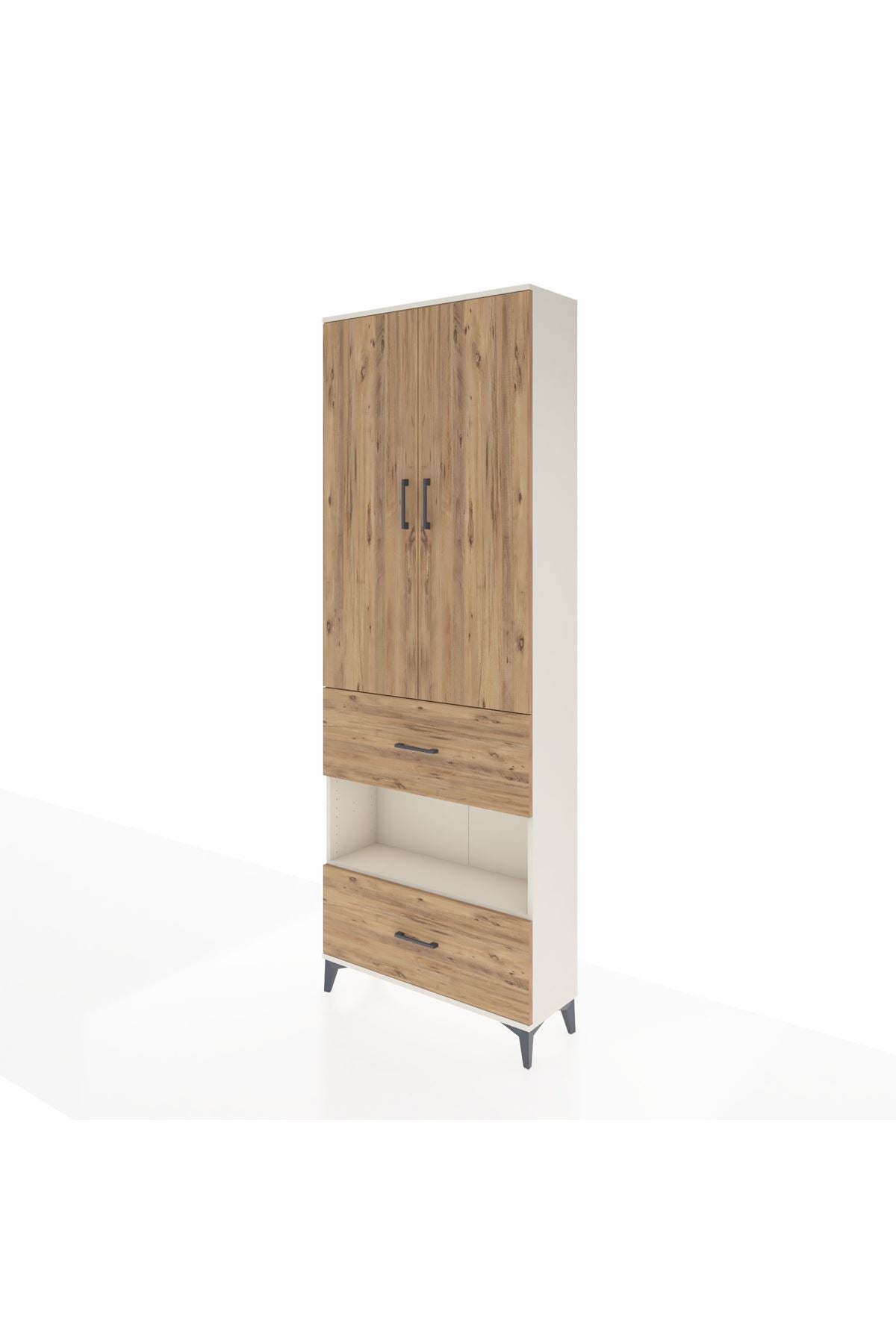 Arges Dolap 5 Raflı 2 Çekmeceli 2 Kapaklı 88x30x243 - S33M147V3A