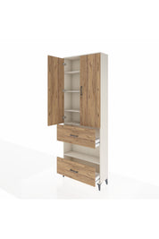 Arges Dolap 5 Raflı 2 Çekmeceli 2 Kapaklı 88x30x243 - S33M147V3A