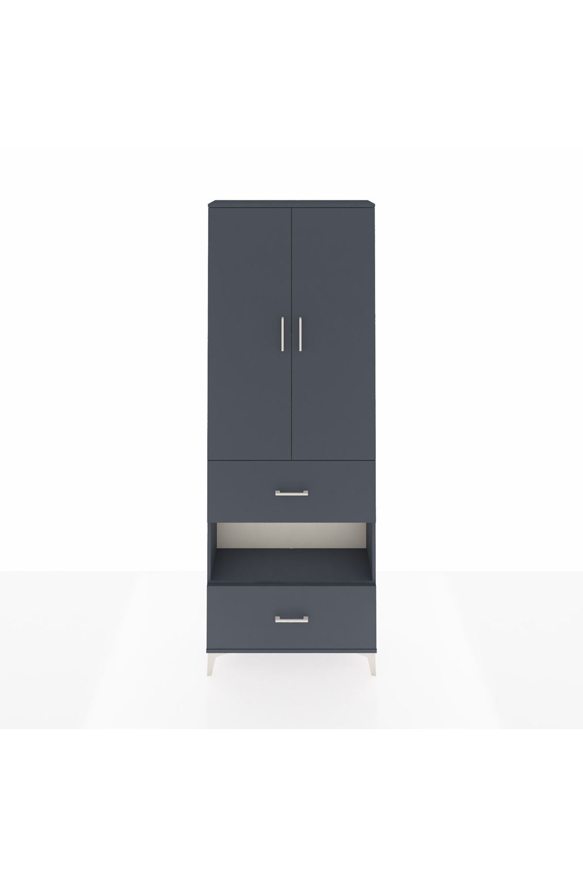 Arges Dolap 5 Raflı 2 Çekmeceli 2 Kapaklı 88x30x243 - S33M147V5A