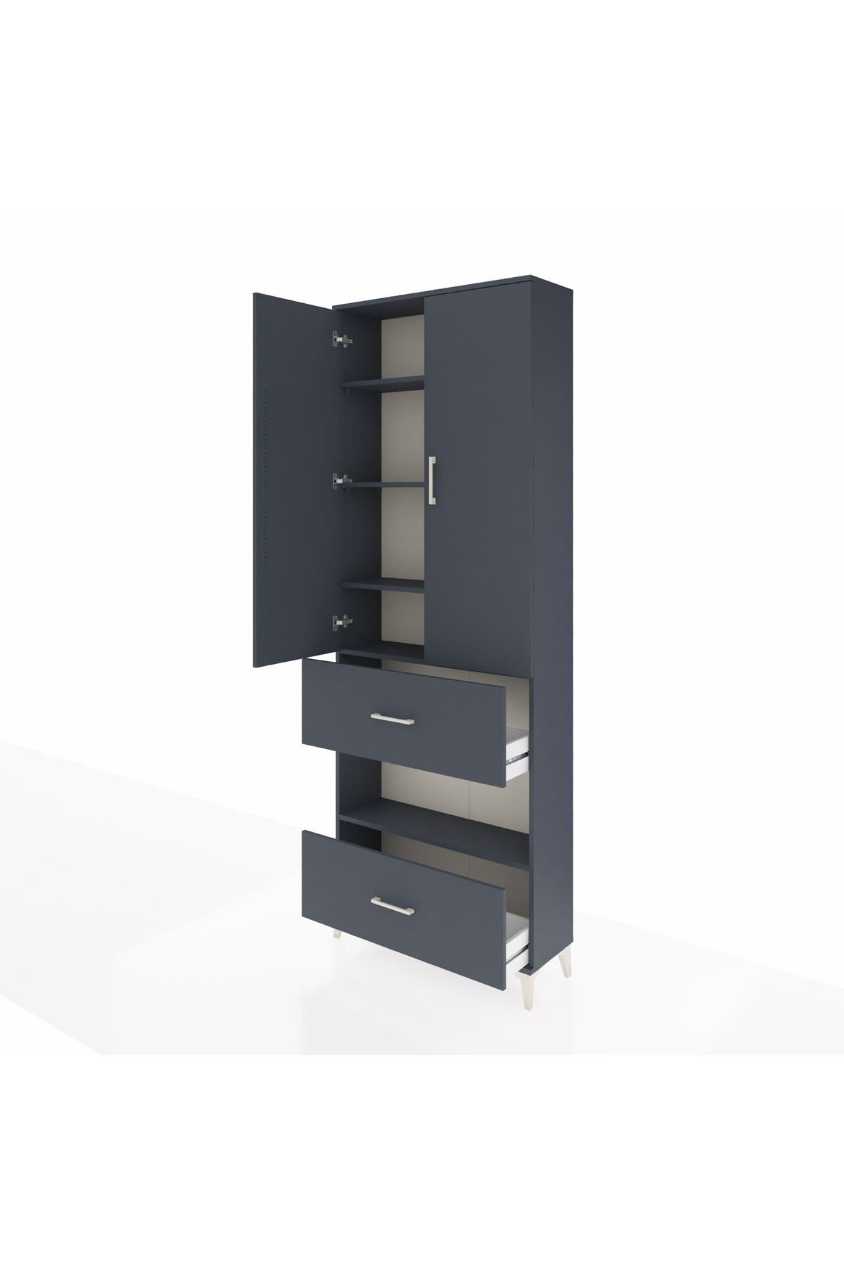 Arges Dolap 5 Raflı 2 Çekmeceli 2 Kapaklı 88x30x243 - S33M147V5A