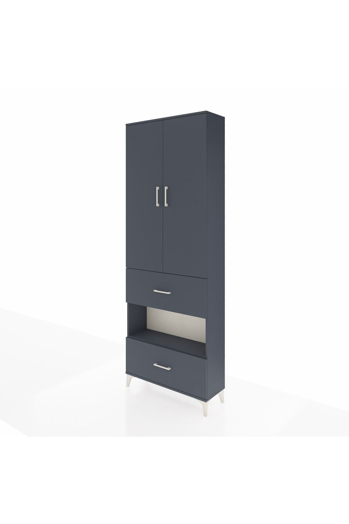 Arges Dolap 5 Raflı 2 Çekmeceli 2 Kapaklı 88x30x243 - S33M147V5A