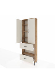 Arges Dolap 5 Raflı 2 Çekmeceli 2 Kapaklı 88x30x243 - S33M147V7A
