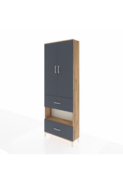 Arges Dolap 5 Raflı 2 Çekmeceli 2 Kapaklı 88x30x243 - S33M147V8A