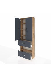 Arges Dolap 5 Raflı 2 Çekmeceli 2 Kapaklı 88x30x243 - S33M147V8A