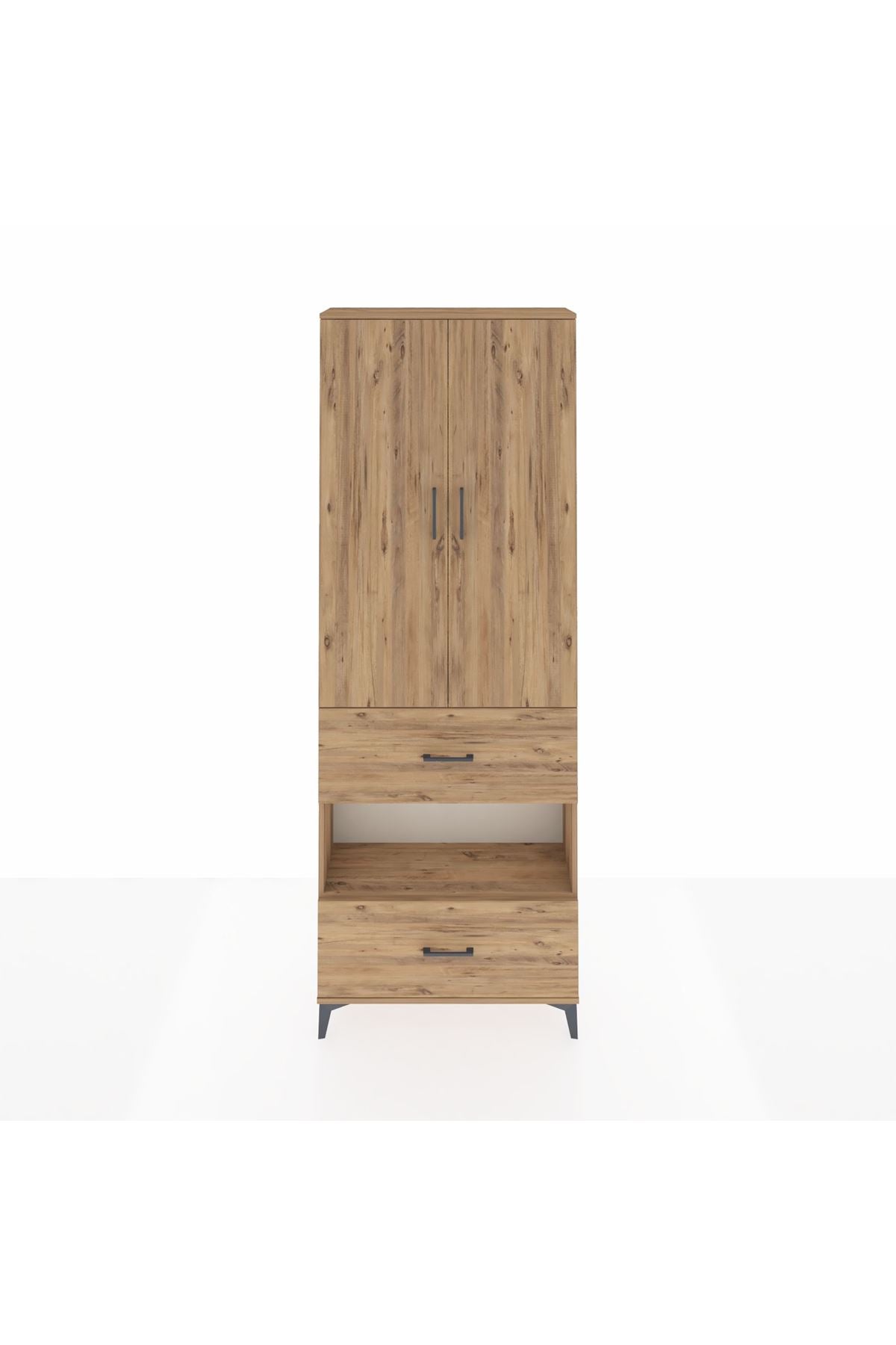 Arges Dolap 5 Raflı 2 Çekmeceli 2 Kapaklı 88x30x243 - S33M147V9A