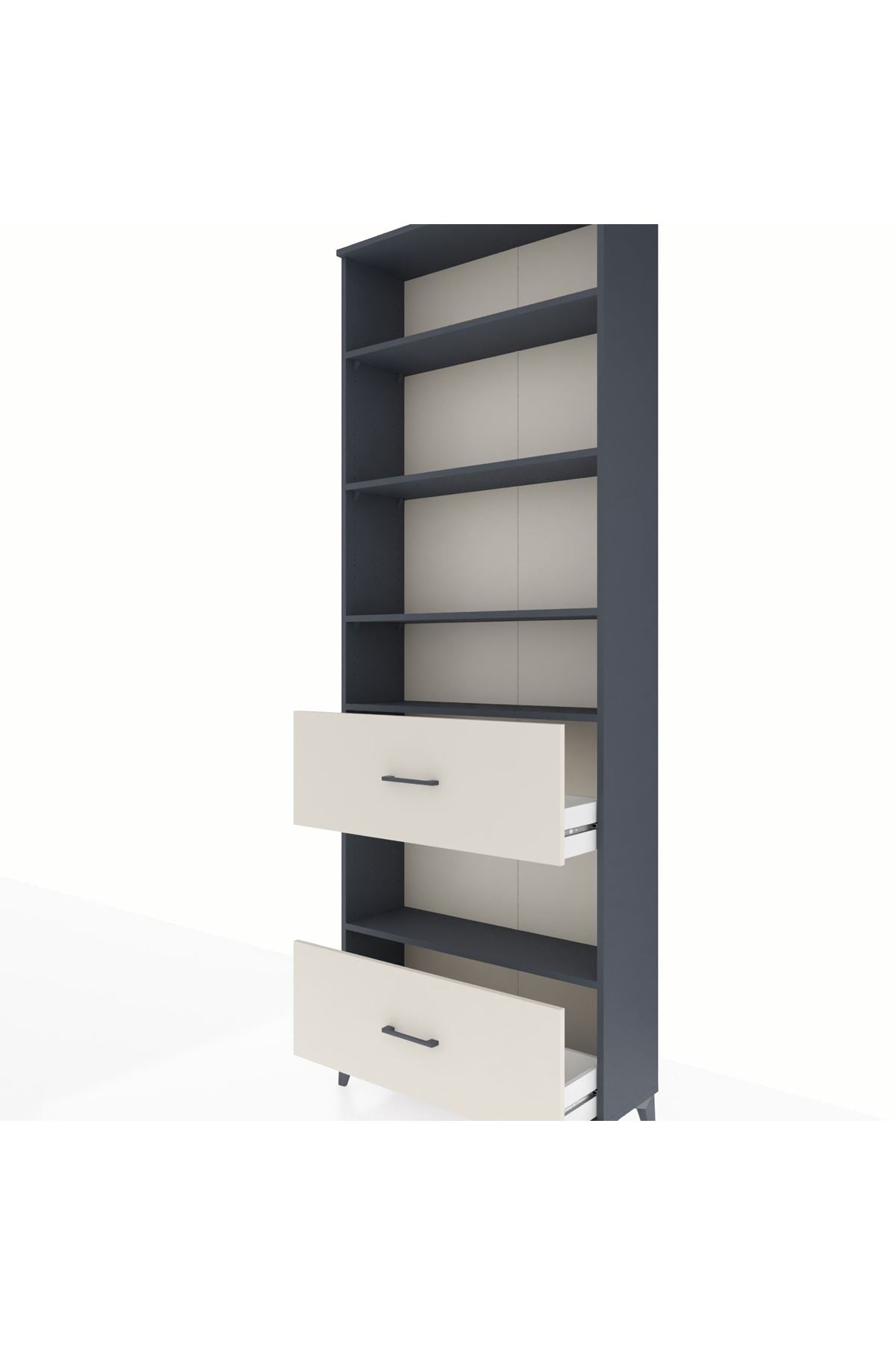 Arges Dolap 5 Raflı 2 Çekmeceli 88x30x243 - S33M148V4A