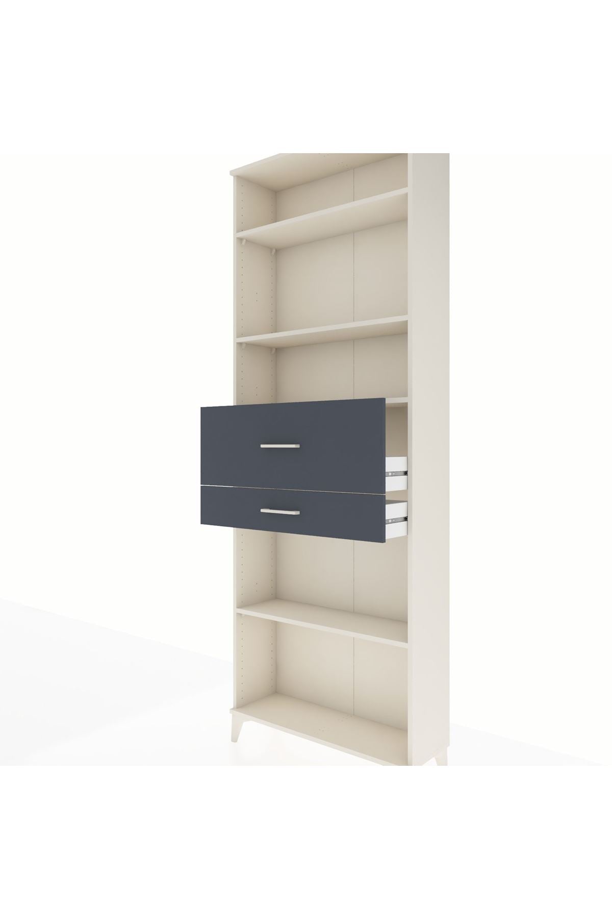 Arges Dolap 4 Raflı 2 Çekmeceli 88x30x243 - S33M112V2A