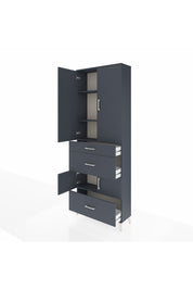 Arges Dolap 4 Raflı 3 Çekmeceli 4 Kapaklı 88x30x243 - S33M149V5A