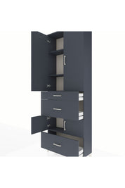 Arges Dolap 4 Raflı 3 Çekmeceli 4 Kapaklı 88x30x243 - S33M149V5A