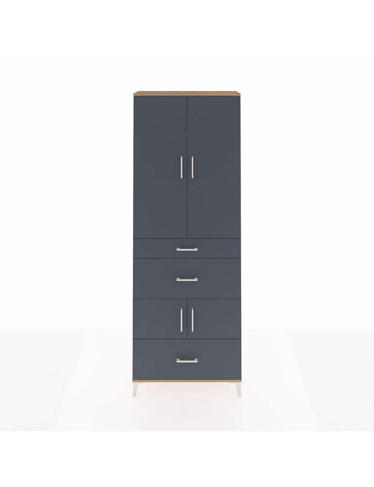 Arges Dolap 4 Raflı 3 Çekmeceli 4 Kapaklı 88x30x243 - S33M149V8A