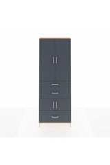 Arges Dolap 4 Raflı 3 Çekmeceli 4 Kapaklı 88x30x243