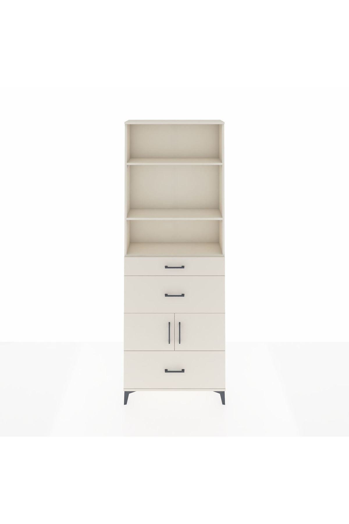 Arges Dolap 4 Raflı 3 Çekmeceli 2 Kapaklı 88x30x243 - S33M150V1A