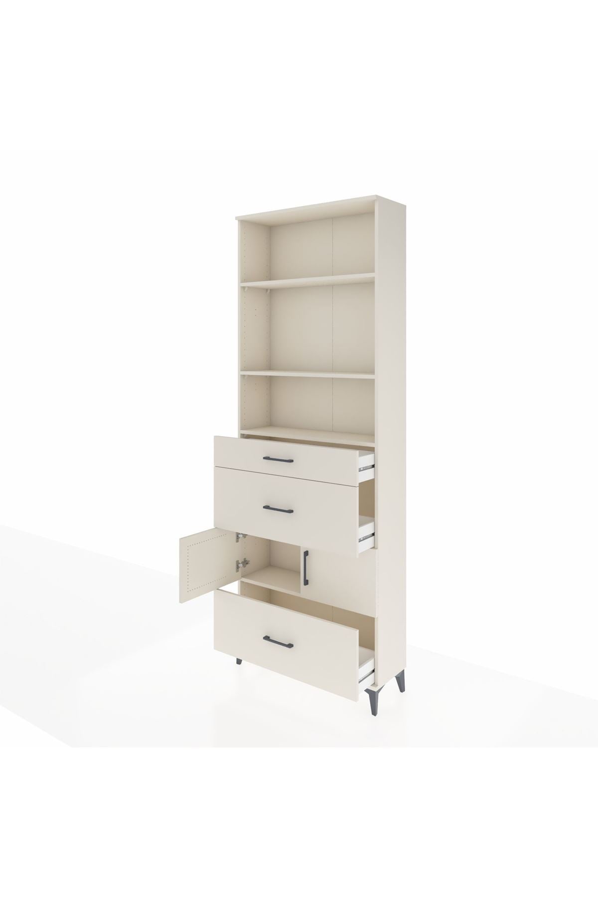 Arges Dolap 4 Raflı 3 Çekmeceli 2 Kapaklı 88x30x243 - S33M150V1A