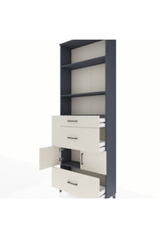 Arges Dolap 4 Raflı 3 Çekmeceli 2 Kapaklı 88x30x243 - S33M150V4A