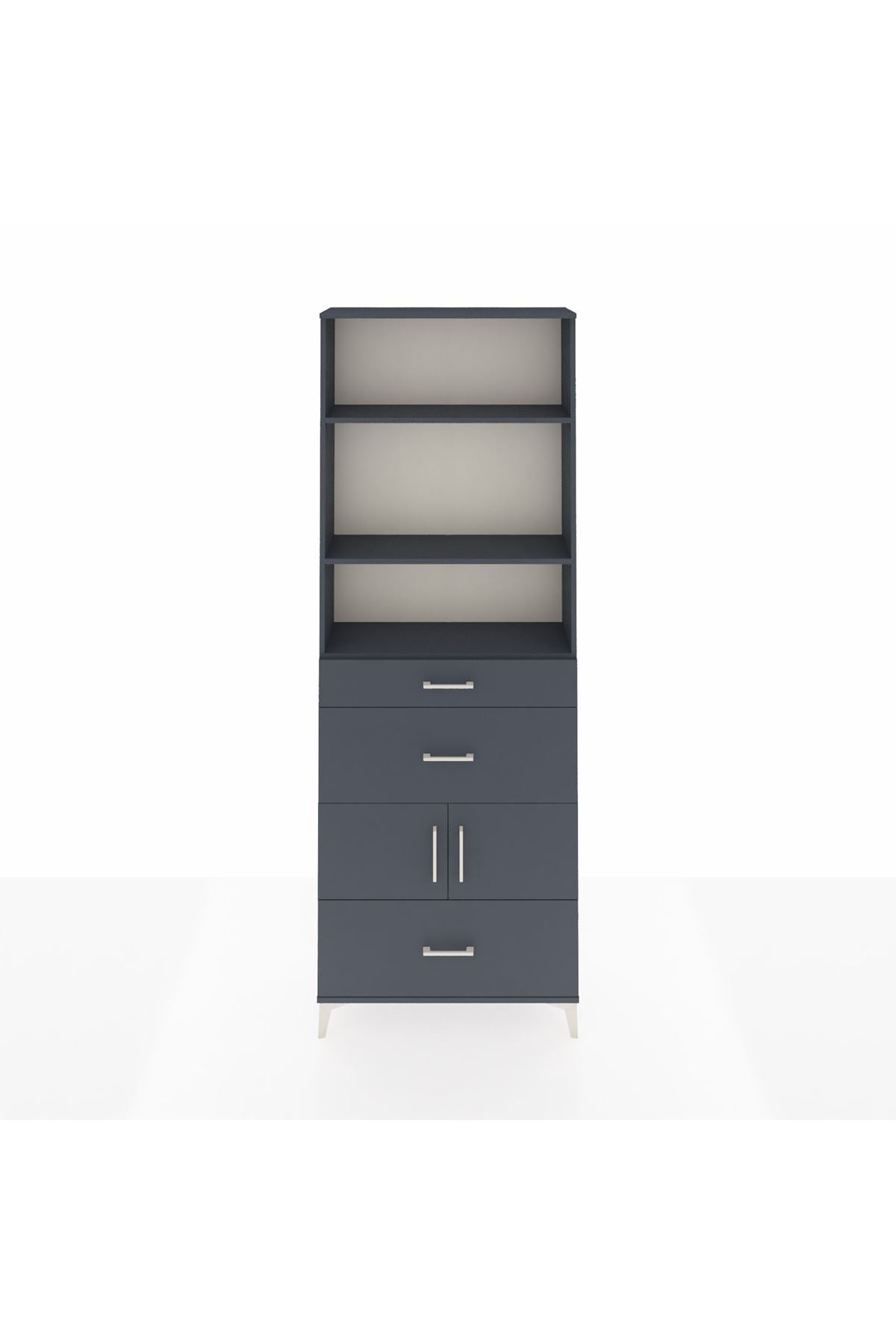 Arges Dolap 4 Raflı 3 Çekmeceli 2 Kapaklı 88x30x243 - S33M150V5A