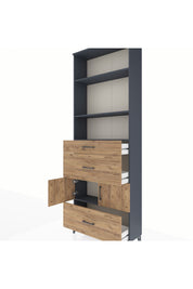 Arges Dolap 4 Raflı 3 Çekmeceli 2 Kapaklı 88x30x243 - S33M150V6A