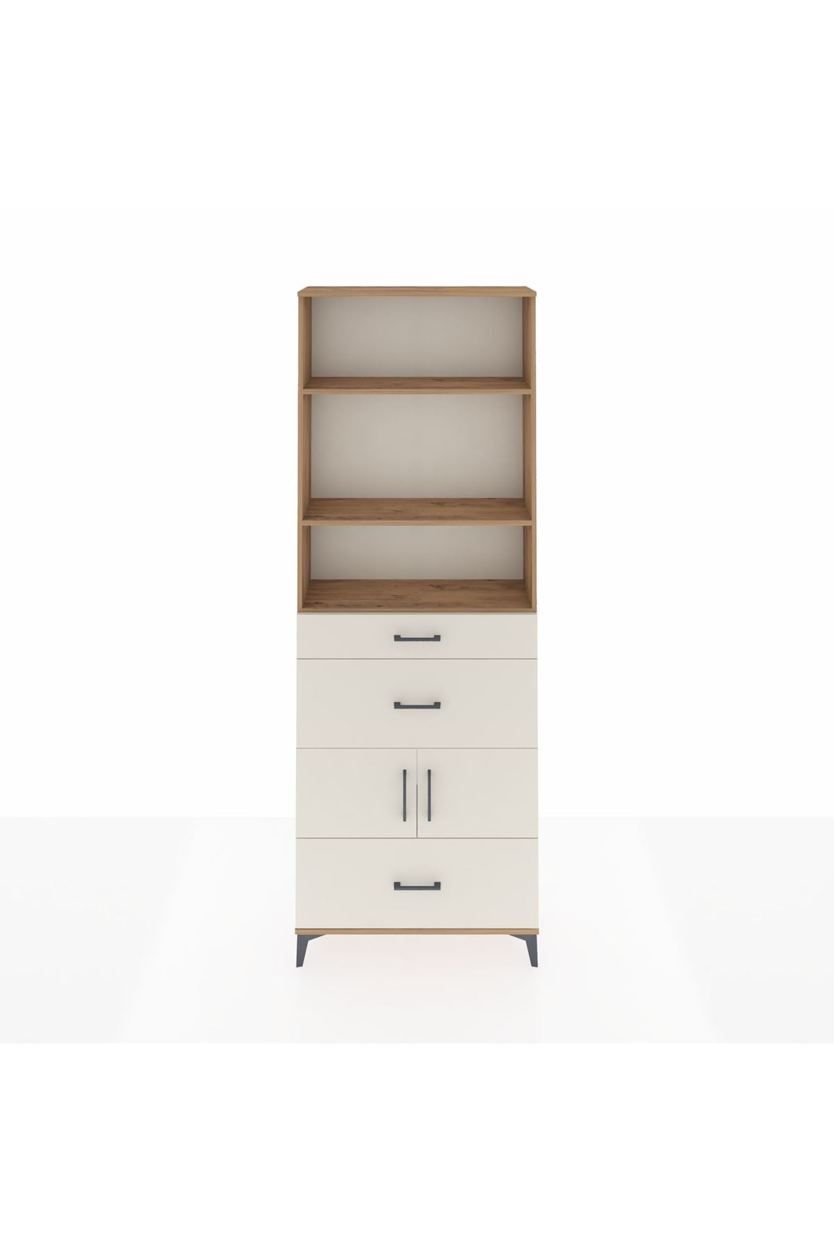 Arges Dolap 4 Raflı 3 Çekmeceli 2 Kapaklı 88x30x243 - S33M150V7A