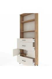 Arges Dolap 4 Raflı 3 Çekmeceli 2 Kapaklı 88x30x243 - S33M150V7A