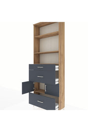 Arges Dolap 4 Raflı 3 Çekmeceli 2 Kapaklı 88x30x243 - S33M150V8A