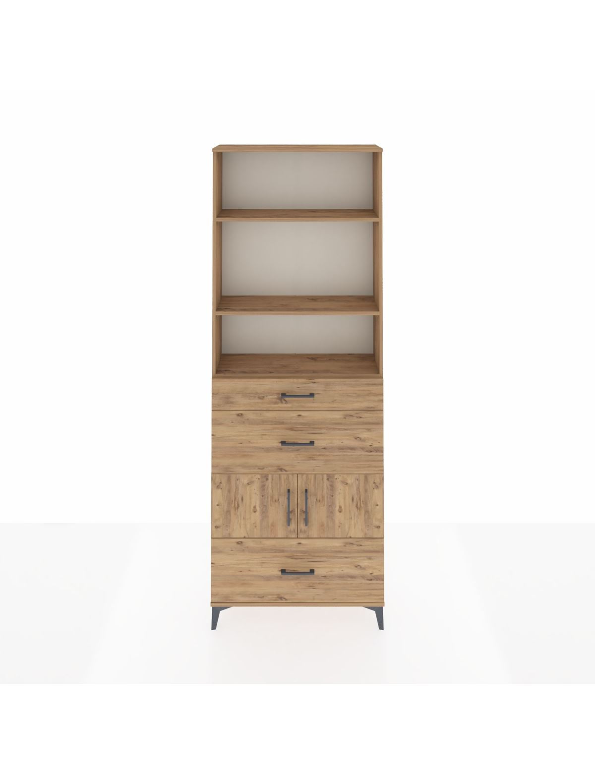 Arges Dolap 4 Raflı 3 Çekmeceli 2 Kapaklı 88x30x243 - S33M150V9A