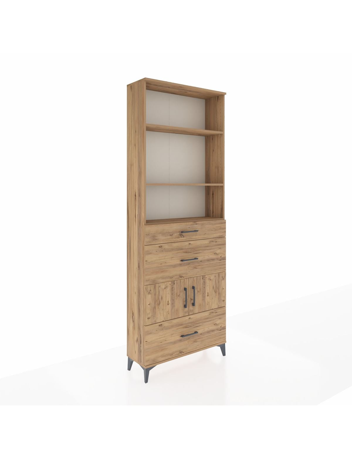 Arges Dolap 4 Raflı 3 Çekmeceli 2 Kapaklı 88x30x243 - S33M150V9A