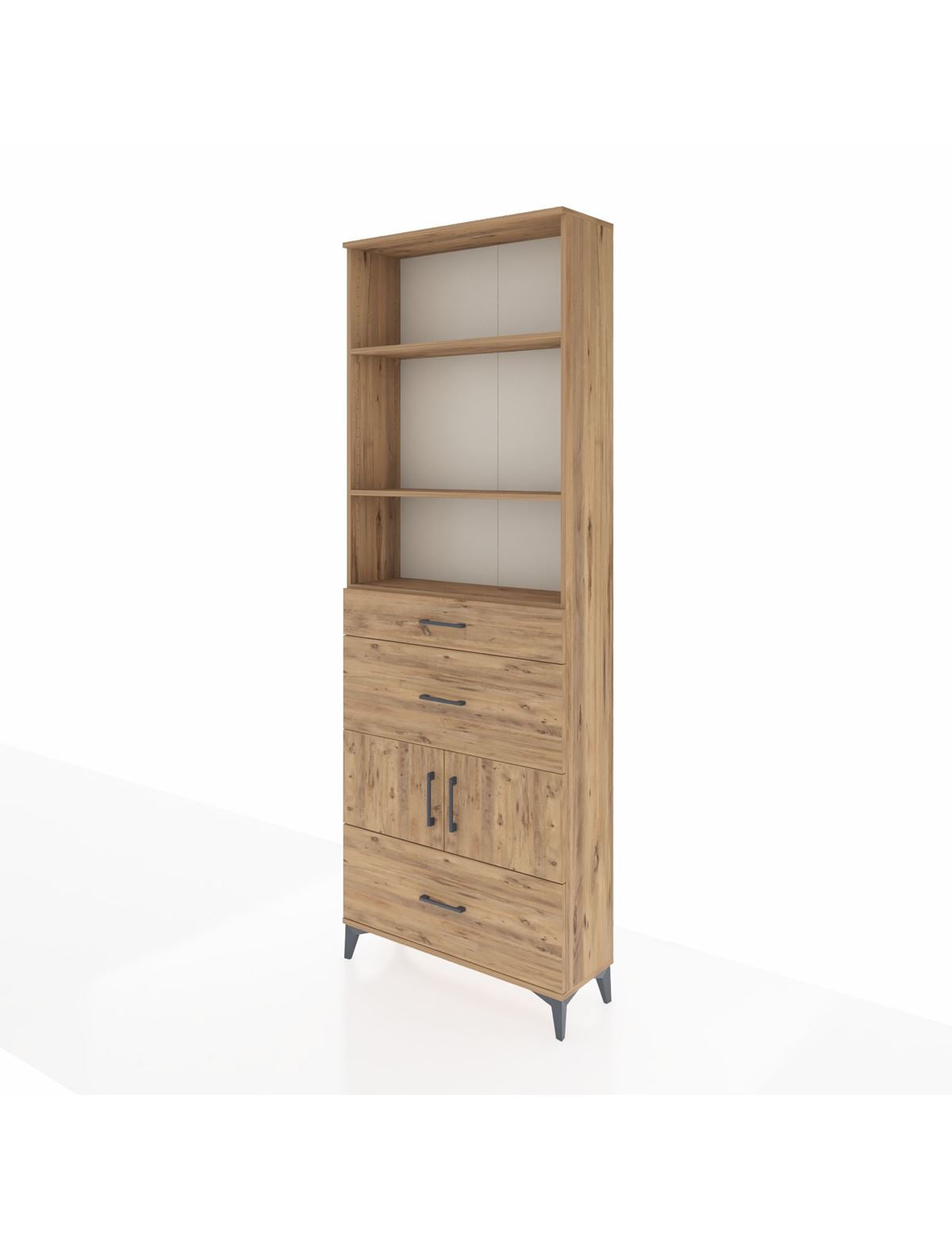 Arges Dolap 4 Raflı 3 Çekmeceli 2 Kapaklı 88x30x243 - S33M150V9A