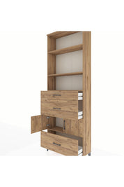 Arges Dolap 4 Raflı 3 Çekmeceli 2 Kapaklı 88x30x243 - S33M150V9A
