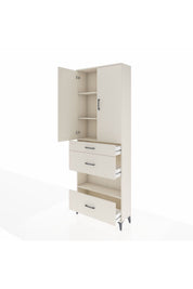 Arges Dolap 4 Raflı 3 Çekmeceli 2 Kapaklı 88x30x243 - S33M151V1A