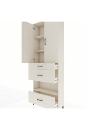 Arges Dolap 4 Raflı 3 Çekmeceli 2 Kapaklı 88x30x243 - S33M151V1A