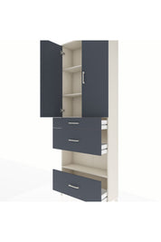 Arges Dolap 4 Raflı 3 Çekmeceli 2 Kapaklı 88x30x243 - S33M151V2A