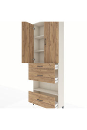 Arges Dolap 4 Raflı 3 Çekmeceli 2 Kapaklı 88x30x243 - S33M151V3A