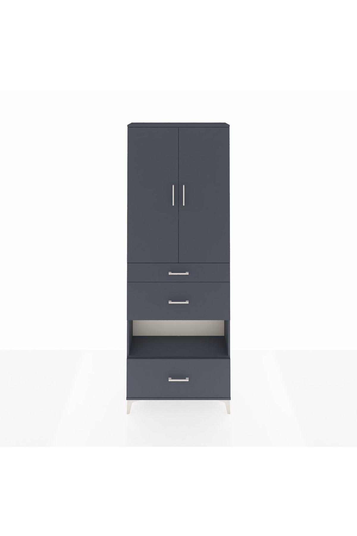 Arges Dolap 4 Raflı 3 Çekmeceli 2 Kapaklı 88x30x243 - S33M151V5A