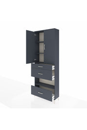 Arges Dolap 4 Raflı 3 Çekmeceli 2 Kapaklı 88x30x243 - S33M151V5A