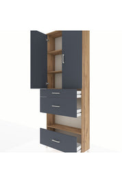 Arges Dolap 4 Raflı 3 Çekmeceli 2 Kapaklı 88x30x243 - S33M151V8A