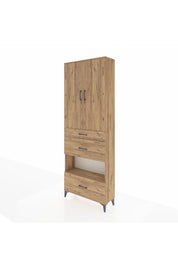 Arges Dolap 4 Raflı 3 Çekmeceli 2 Kapaklı 88x30x243 - S33M151V9A