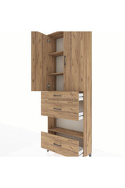 Arges Dolap 4 Raflı 3 Çekmeceli 2 Kapaklı 88x30x243 - S33M151V9A