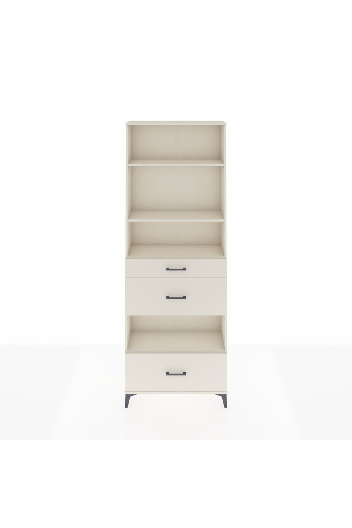 Arges Dolap 4 Raflı 3 Çekmeceli 88x30x243 - S33M152V1A