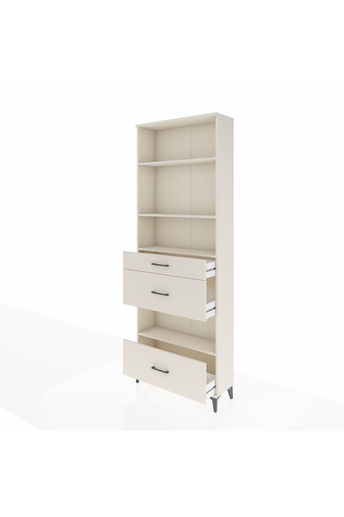 Arges Dolap 4 Raflı 3 Çekmeceli 88x30x243 - S33M152V1A