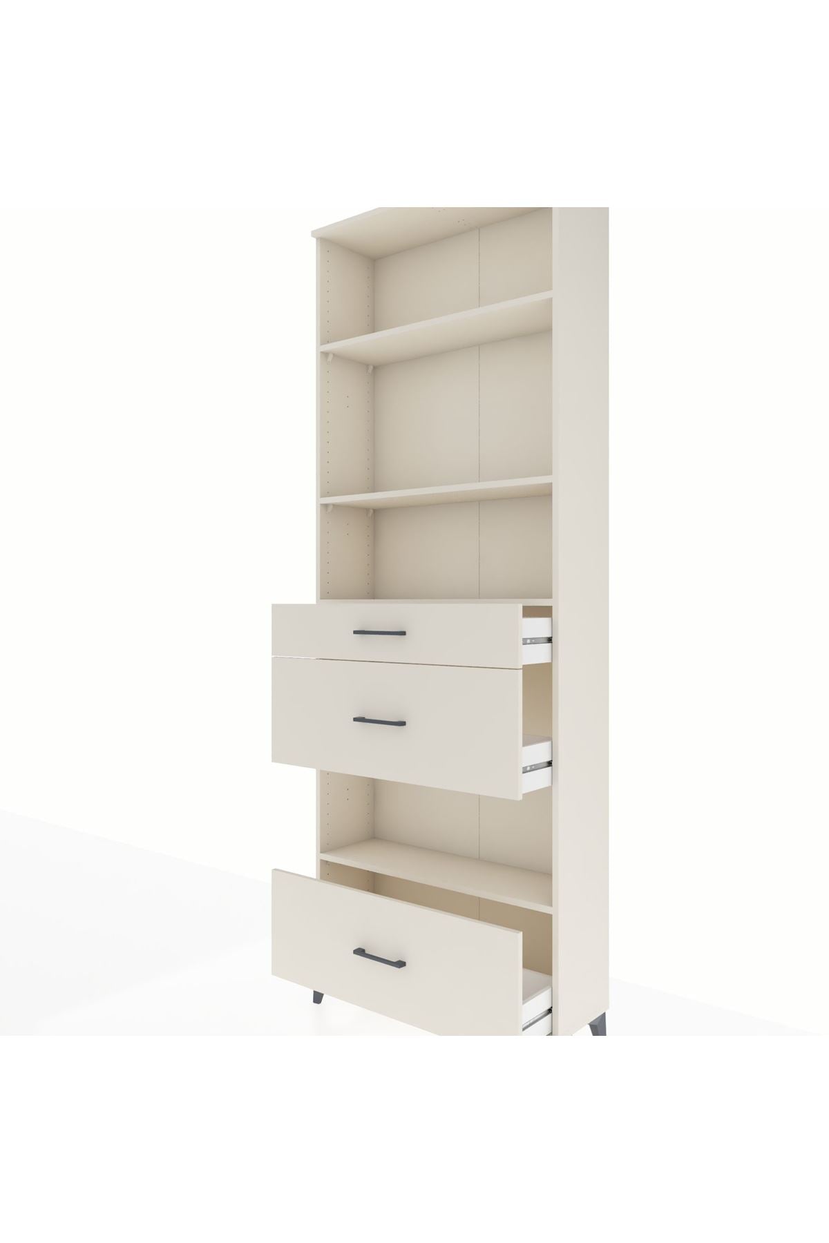Arges Dolap 4 Raflı 3 Çekmeceli 88x30x243 - S33M152V1A