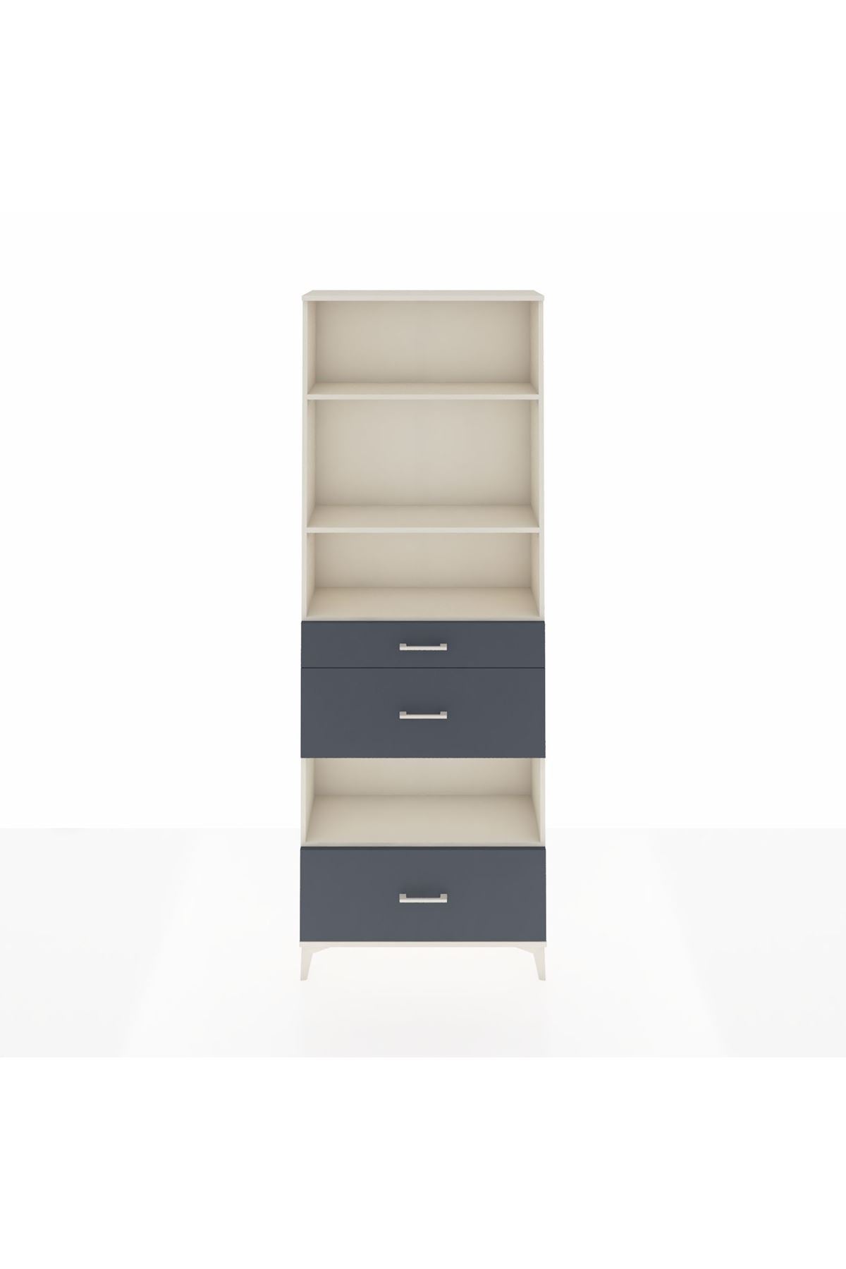 Arges Dolap 4 Raflı 3 Çekmeceli 88x30x243 - S33M152V2A