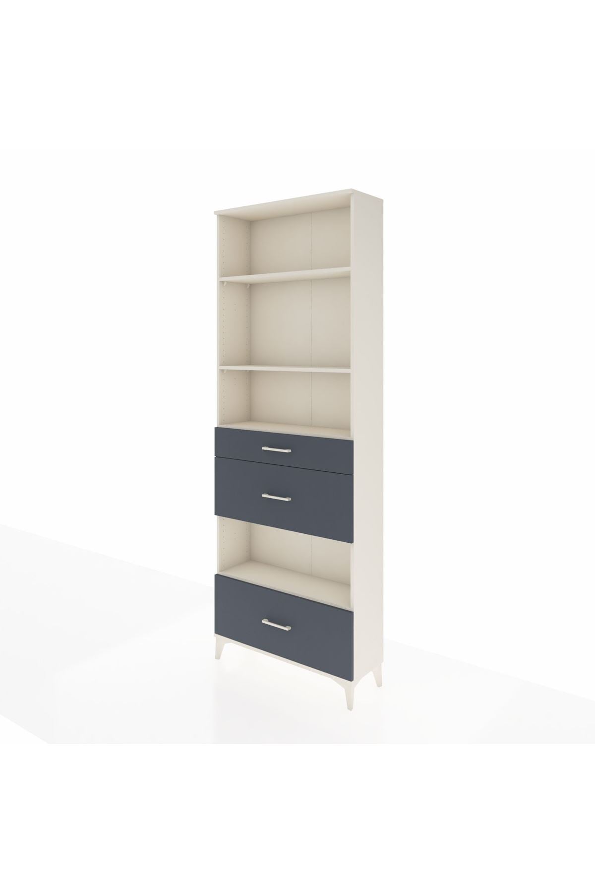 Arges Dolap 4 Raflı 3 Çekmeceli 88x30x243 - S33M152V2A
