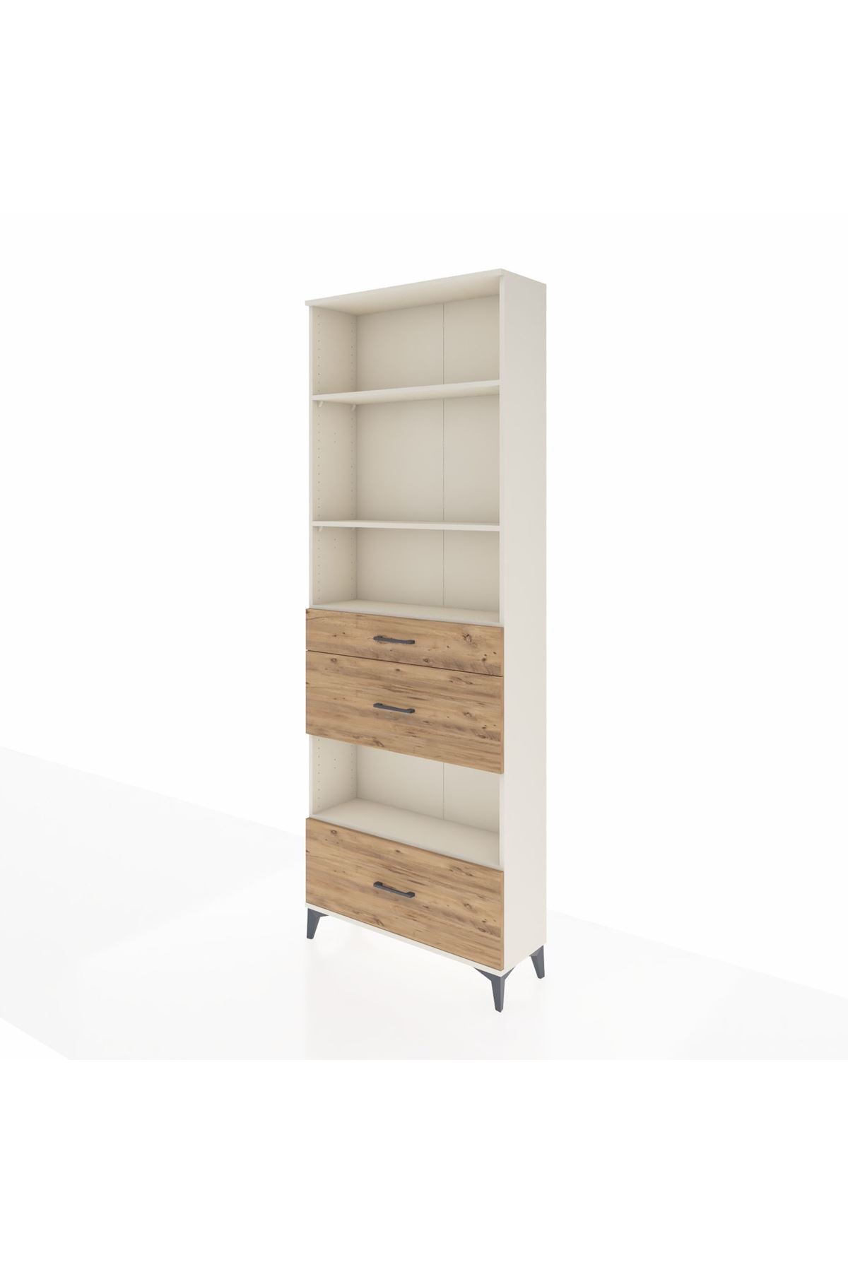 Arges Dolap 4 Raflı 3 Çekmeceli 88x30x243 - S33M152V3A