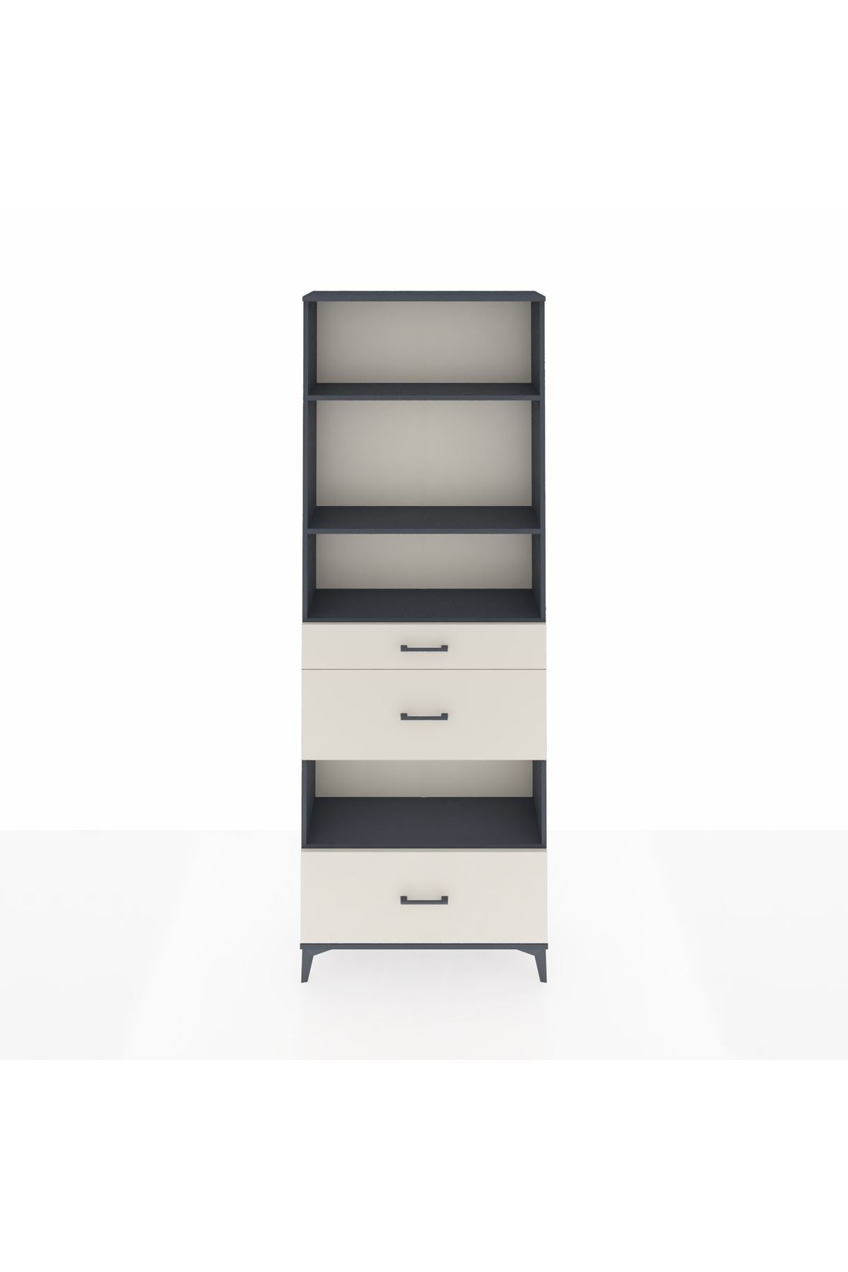 Arges Dolap 4 Raflı 3 Çekmeceli 88x30x243 - S33M152V4A