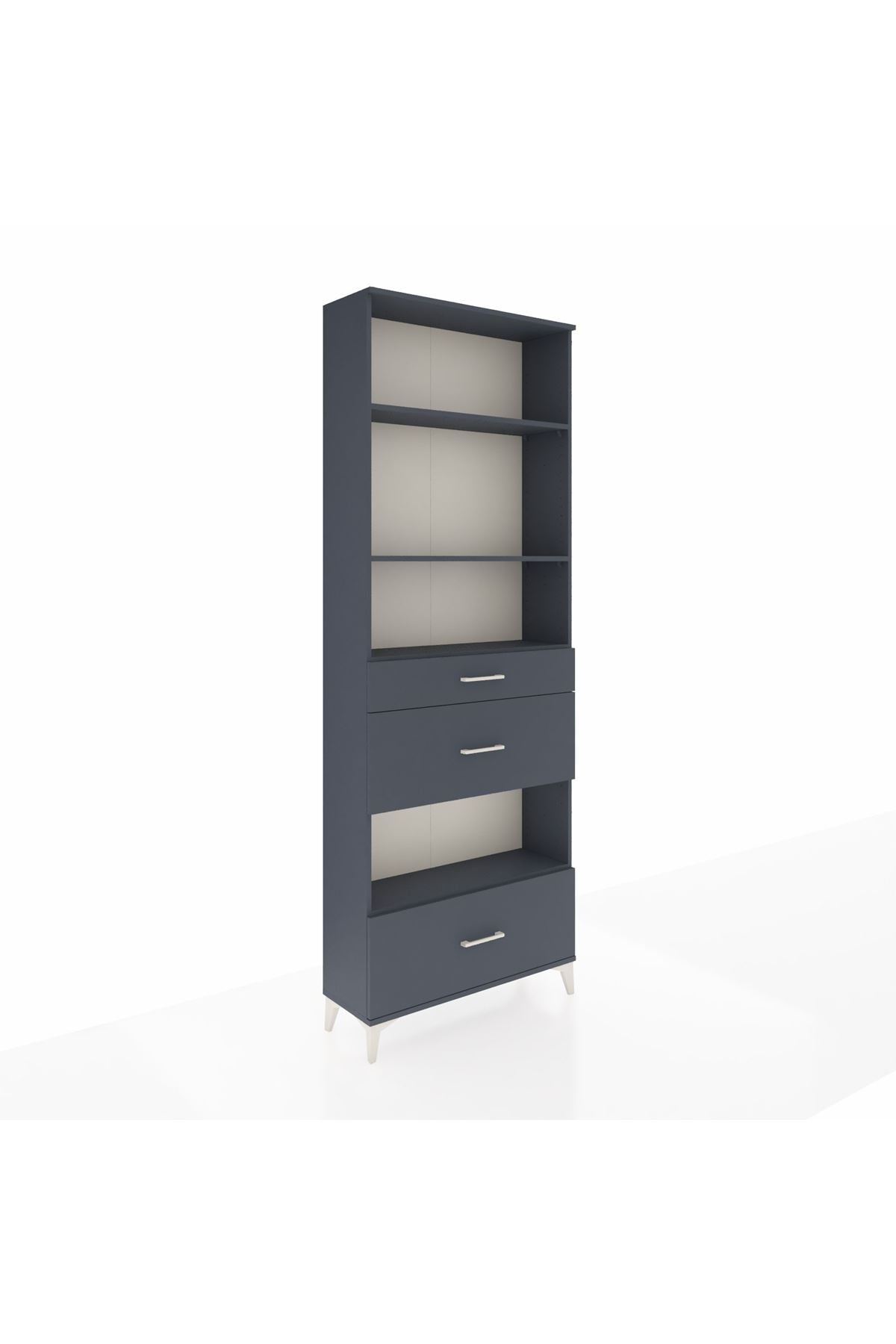 Arges Dolap 4 Raflı 3 Çekmeceli 88x30x243 - S33M152V5A