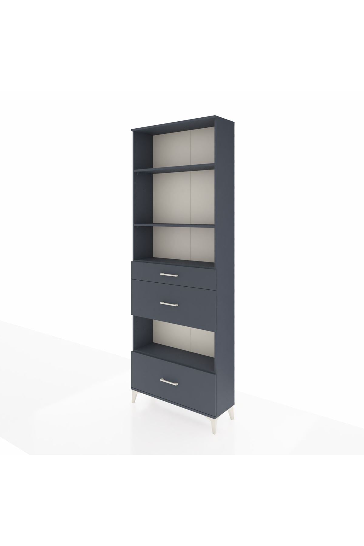 Arges Dolap 4 Raflı 3 Çekmeceli 88x30x243 - S33M152V5A