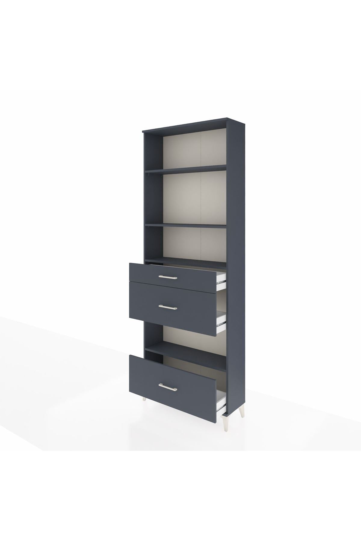 Arges Dolap 4 Raflı 3 Çekmeceli 88x30x243 - S33M152V5A