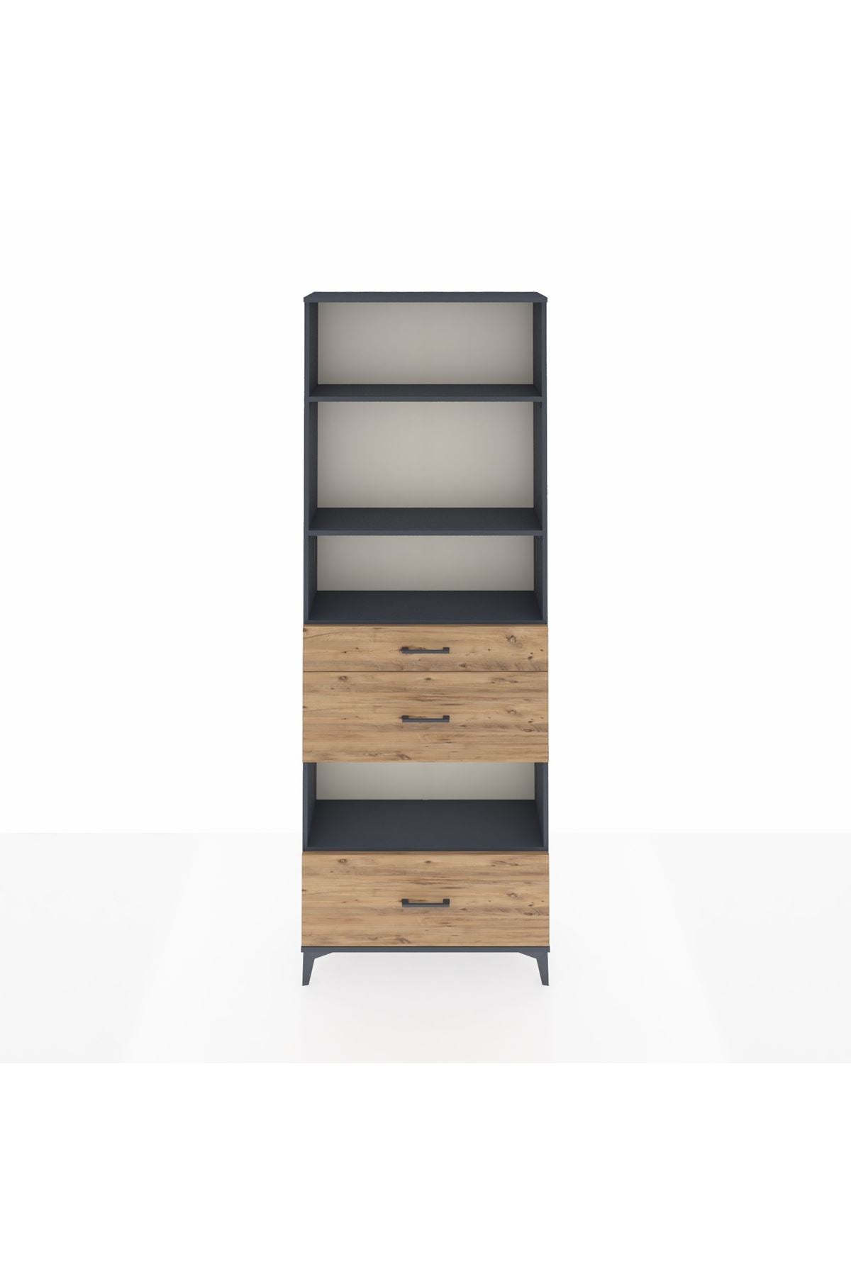 Arges Dolap 4 Raflı 3 Çekmeceli 88x30x243 - S33M152V6A