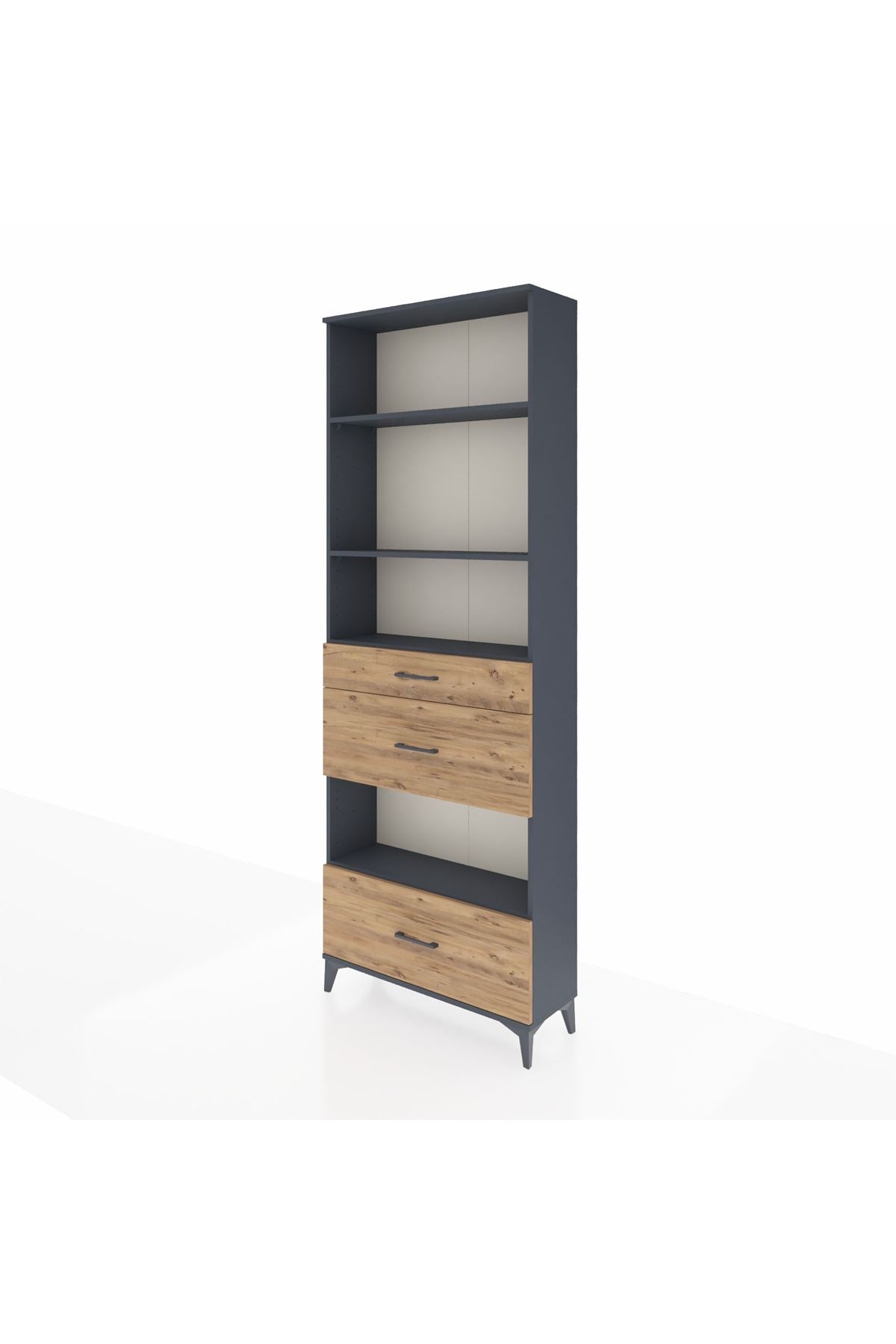 Arges Dolap 4 Raflı 3 Çekmeceli 88x30x243 - S33M152V6A